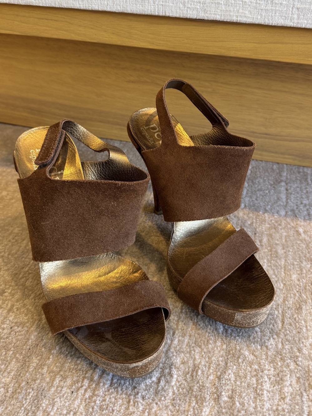 Pedro Garcia Brown Heeled Sandals